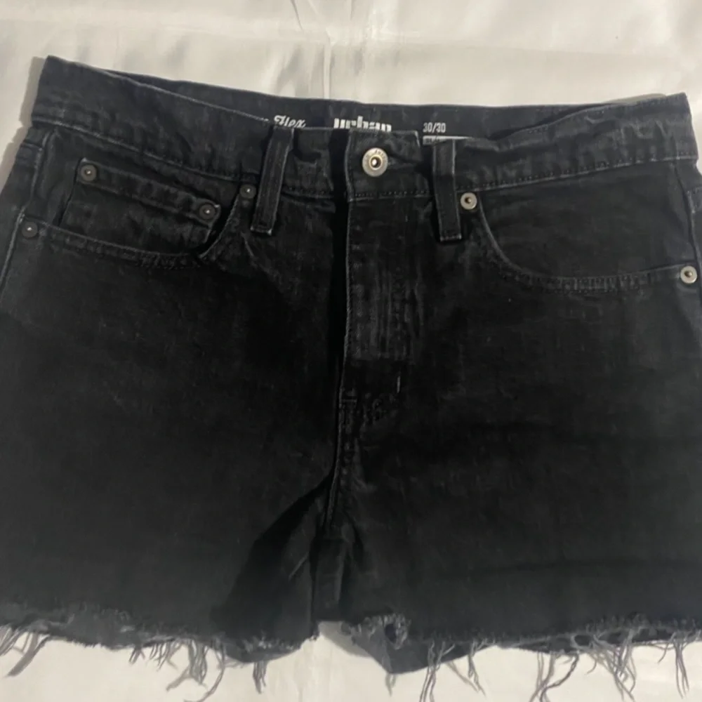 Urban Pipeline Ultimate Flex Denim Black Cut-Off Jean Shorts